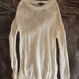 White see through sweater